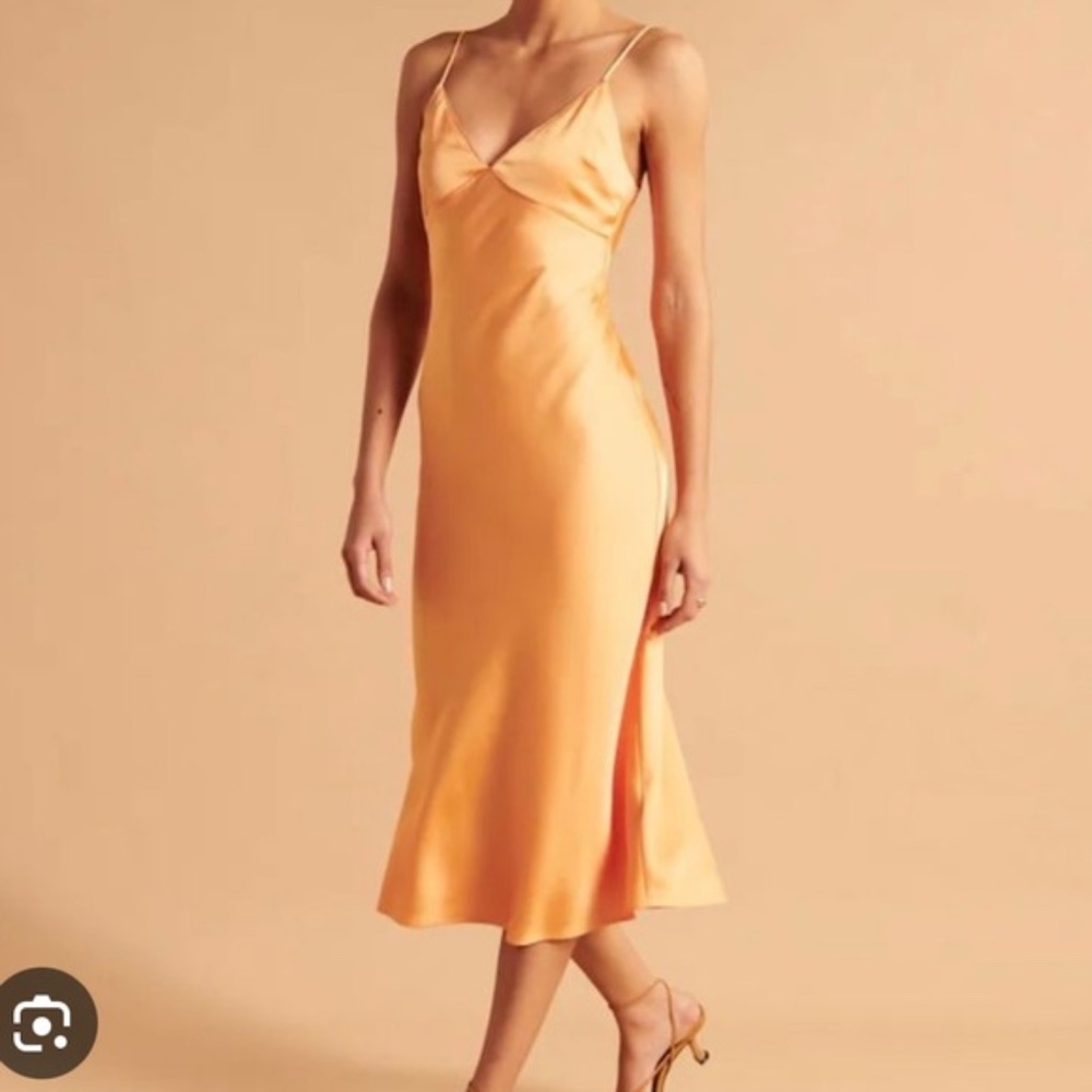 Abercrombie Satin Slip Midi Dress